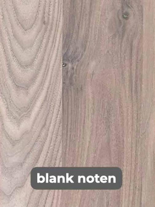 Design ronde eettafel op maat van massief hout en staal - bruin en zwart
