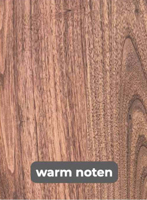 Design ronde eettafel op maat van massief hout en staal - bruin en zwart
