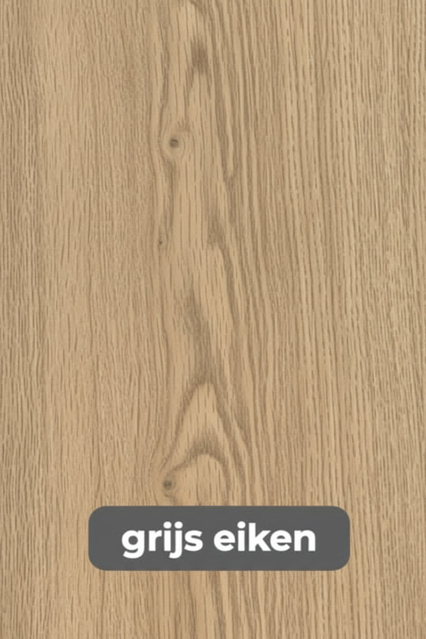Ronde eettafel DREAUM van massief eiken hout en staal - bruin, grijs of zwart