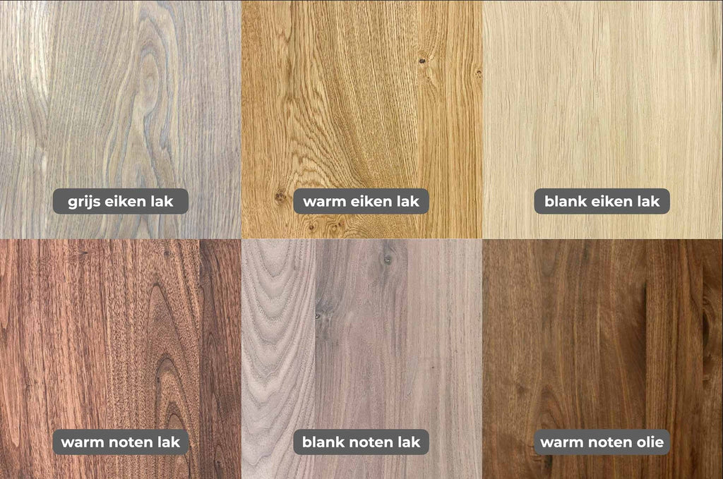 Bijzettafel Madrid massief eiken hout of noten hout - meerdere houttinten
