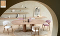 Ovale eettafel Mobitec Blossom van massief eiken hout - bruin of zwart