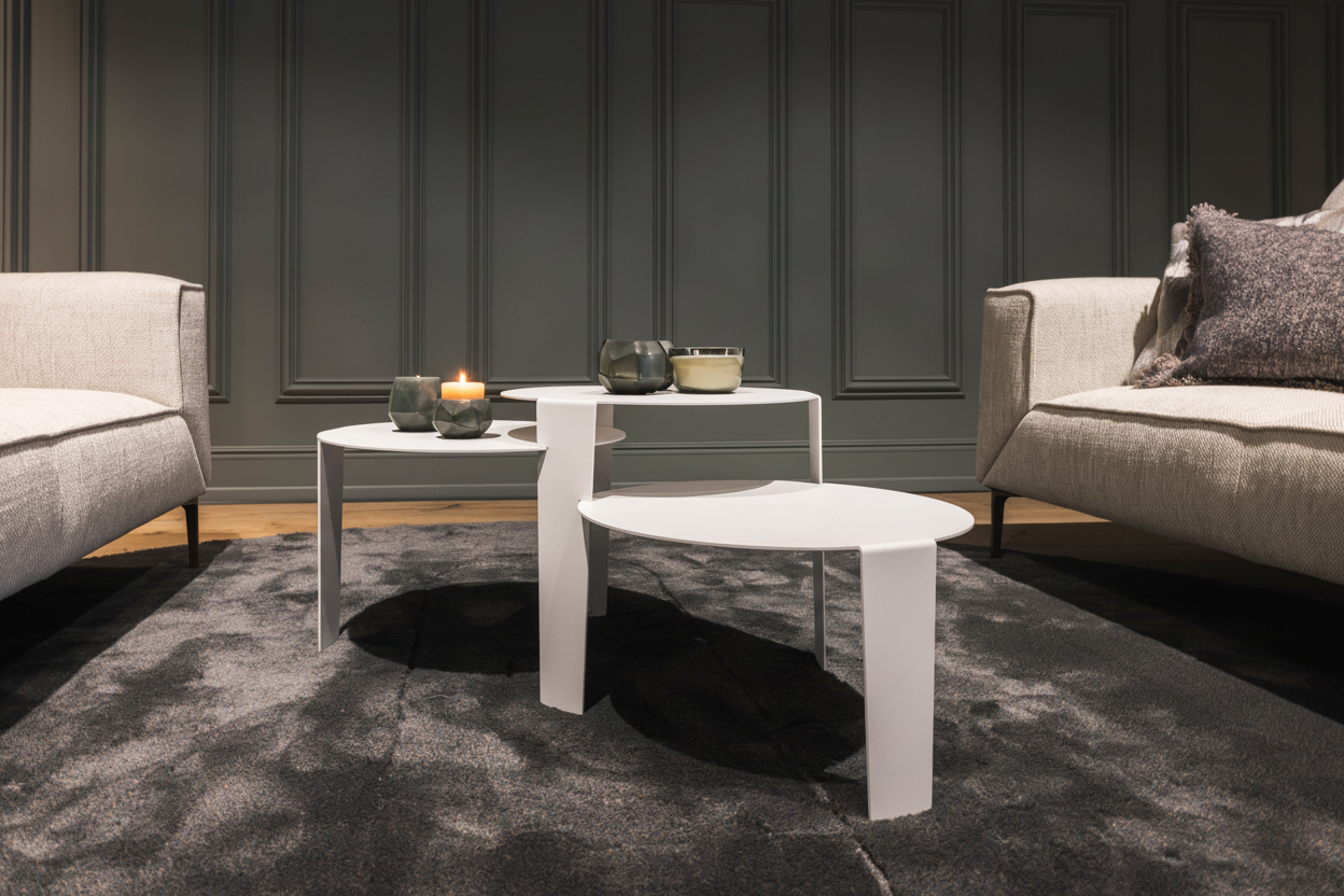 Dutch design Cascado dynamische salontafel ovaal van staal - meerdere kleuren