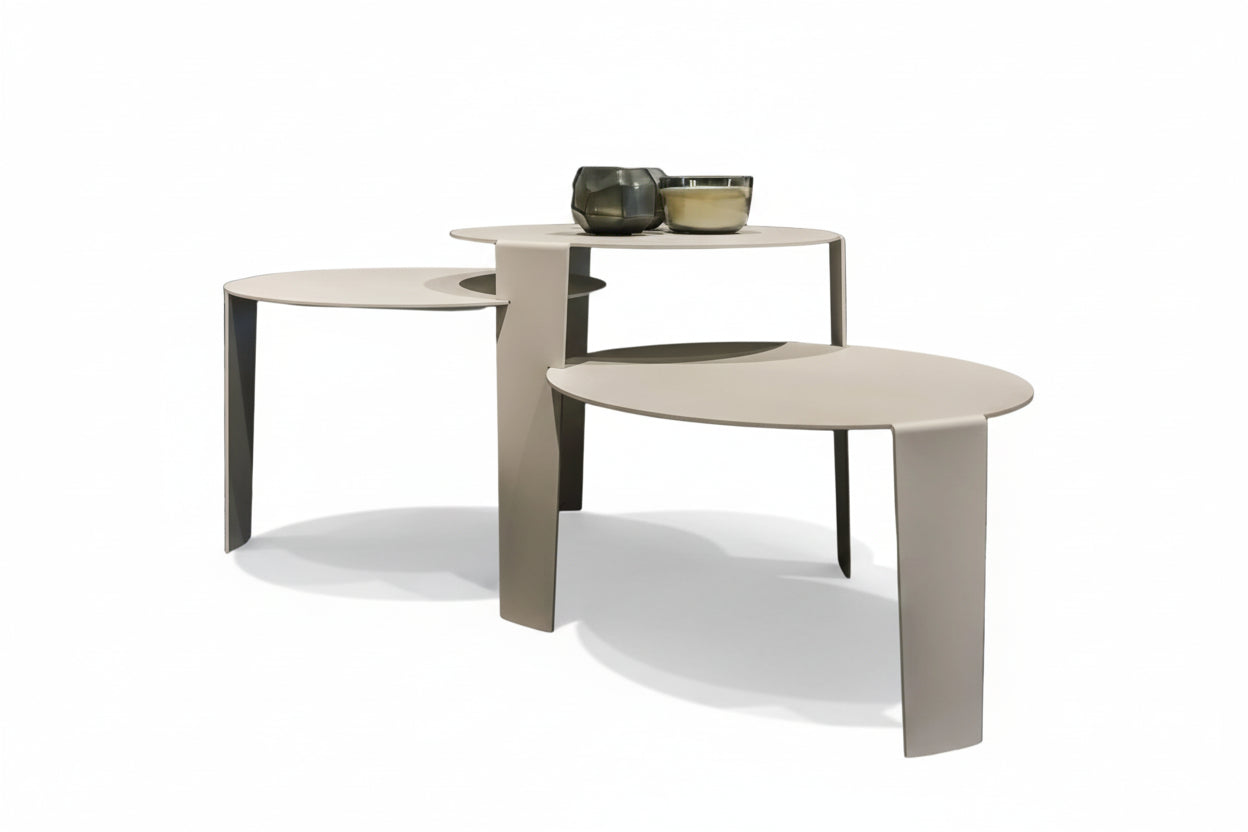 Dutch design Cascado dynamische salontafel ovaal van staal - meerdere kleuren
