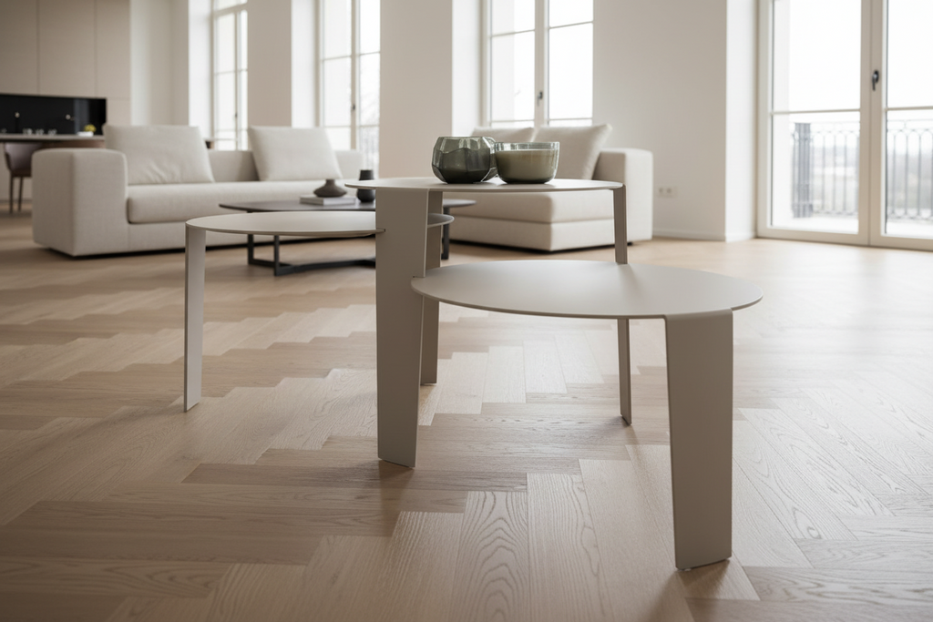 Dutch design Cascado dynamische salontafel ovaal van staal - meerdere kleuren