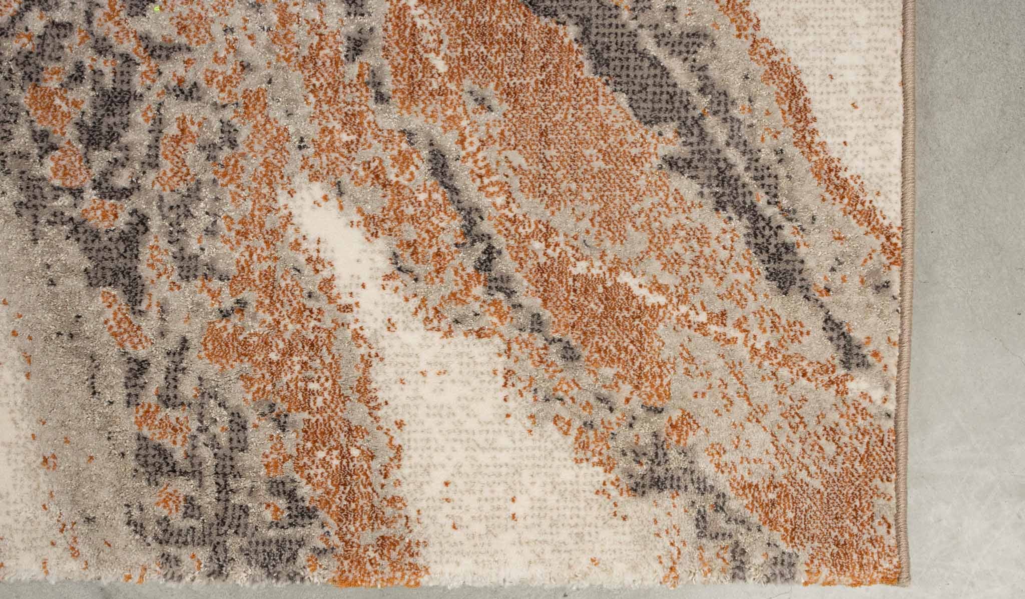 Design vloerkleed Zuiver Solar rechthoekig - grijs en terra