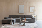 Design vloerkleed Zuiver Solar rechthoekig - grijs en terra
