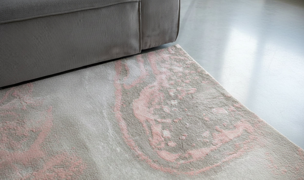 Design vloerkleed Zuiver Solar rechthoekig - grijs en terra