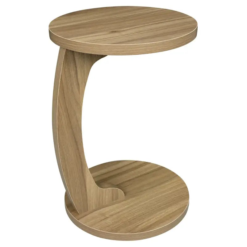 Design bijzettafel rond van hout - bruin of wit