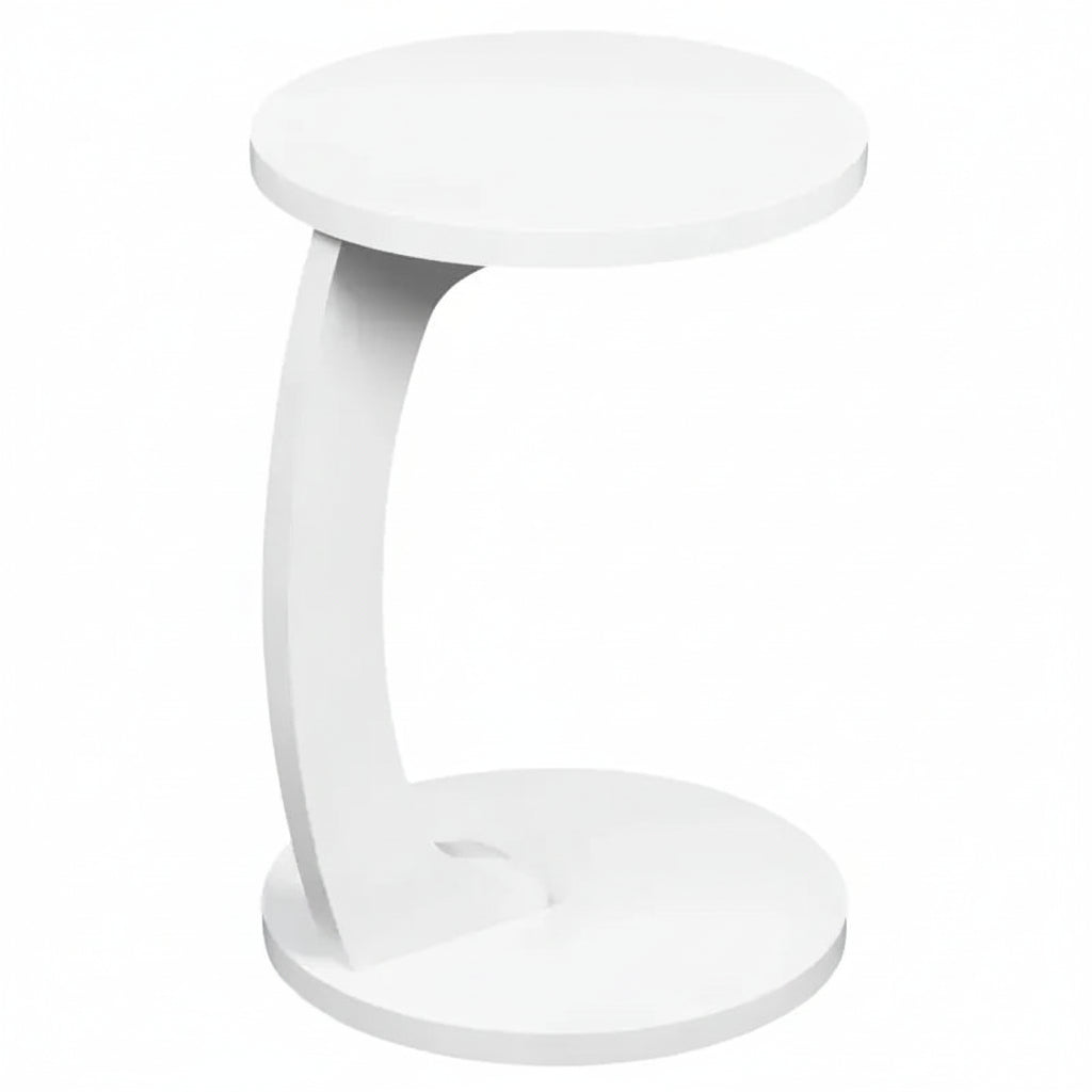 Design bijzettafel rond van hout - bruin of wit