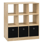 Boekenkast met opbergmanden - hout