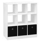 Boekenkast met opbergmanden - hout