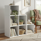 Modulaire boekenkast met multifunctionele trap ontwerp hout - wit of bruin