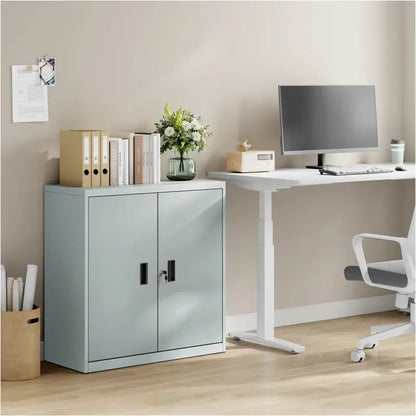 Vergrendelbare kast modern metaal - licht grijs of zwart