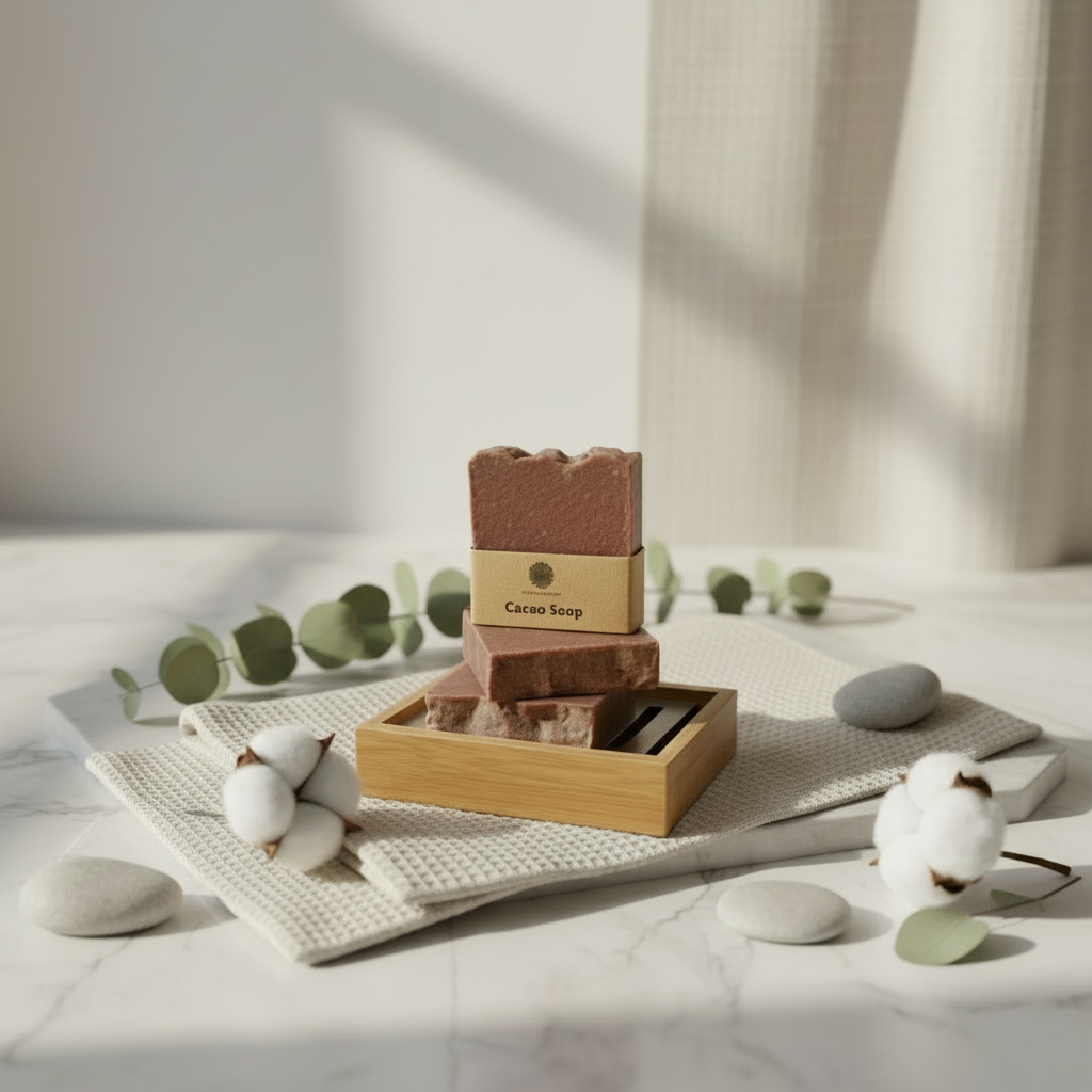 Handgemaakt natuurlijke cacao zeep