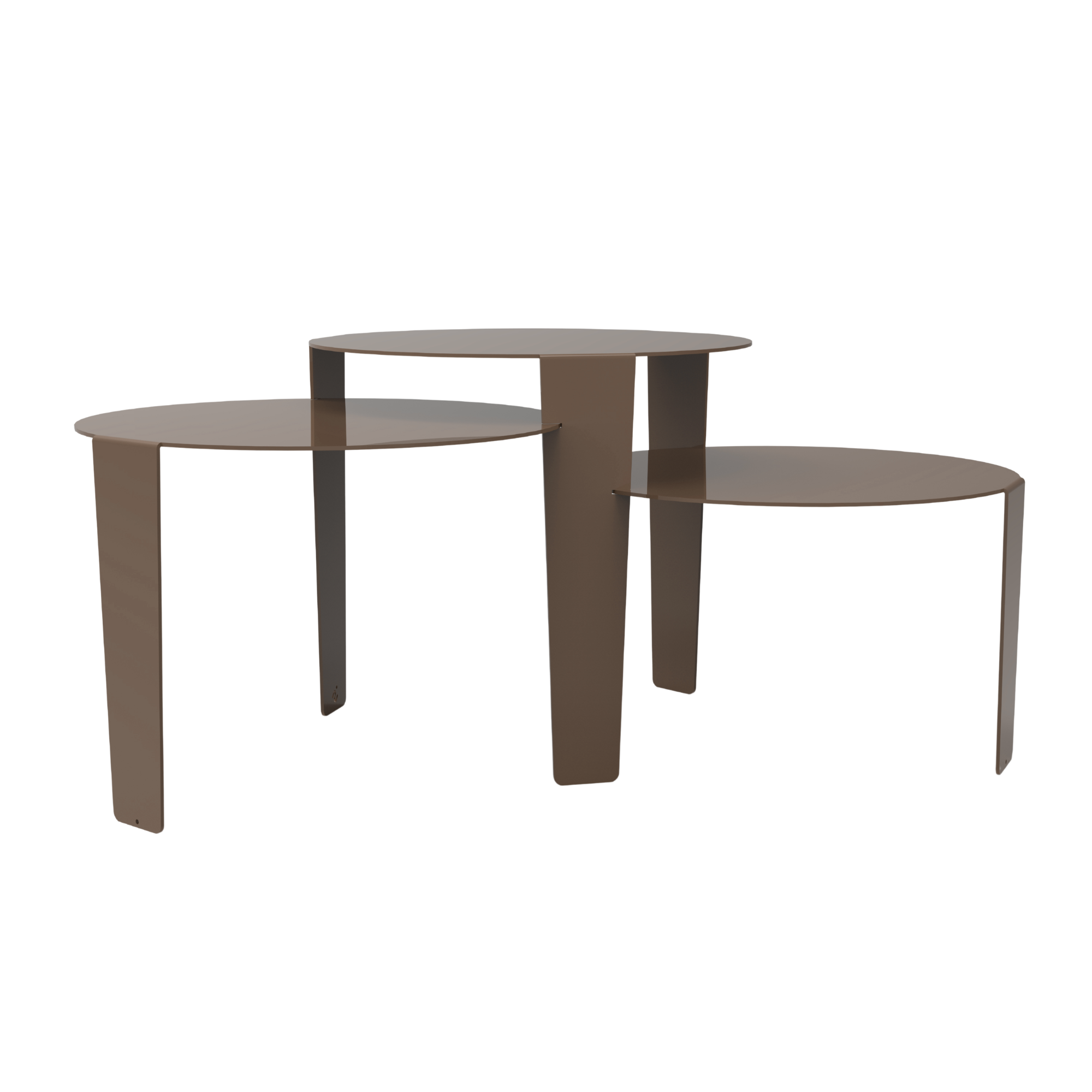 Dutch design Cascado dynamische salontafel ovaal van staal - meerdere kleuren