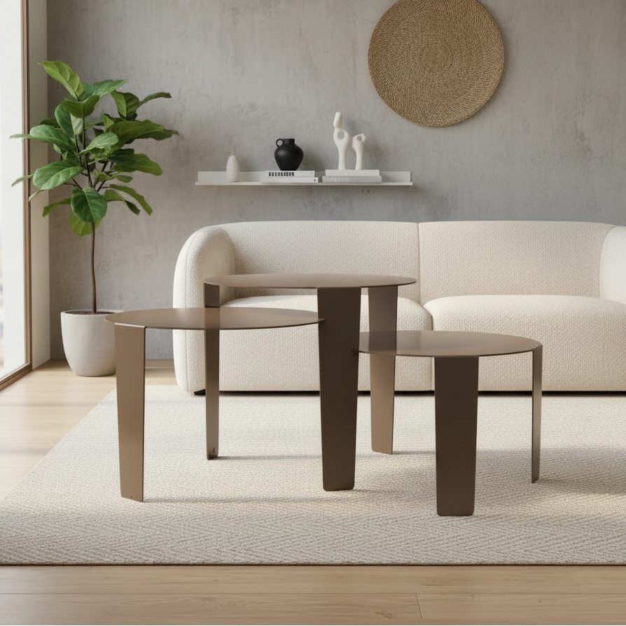 Dutch design Cascado dynamische salontafel ovaal van staal - meerdere kleuren