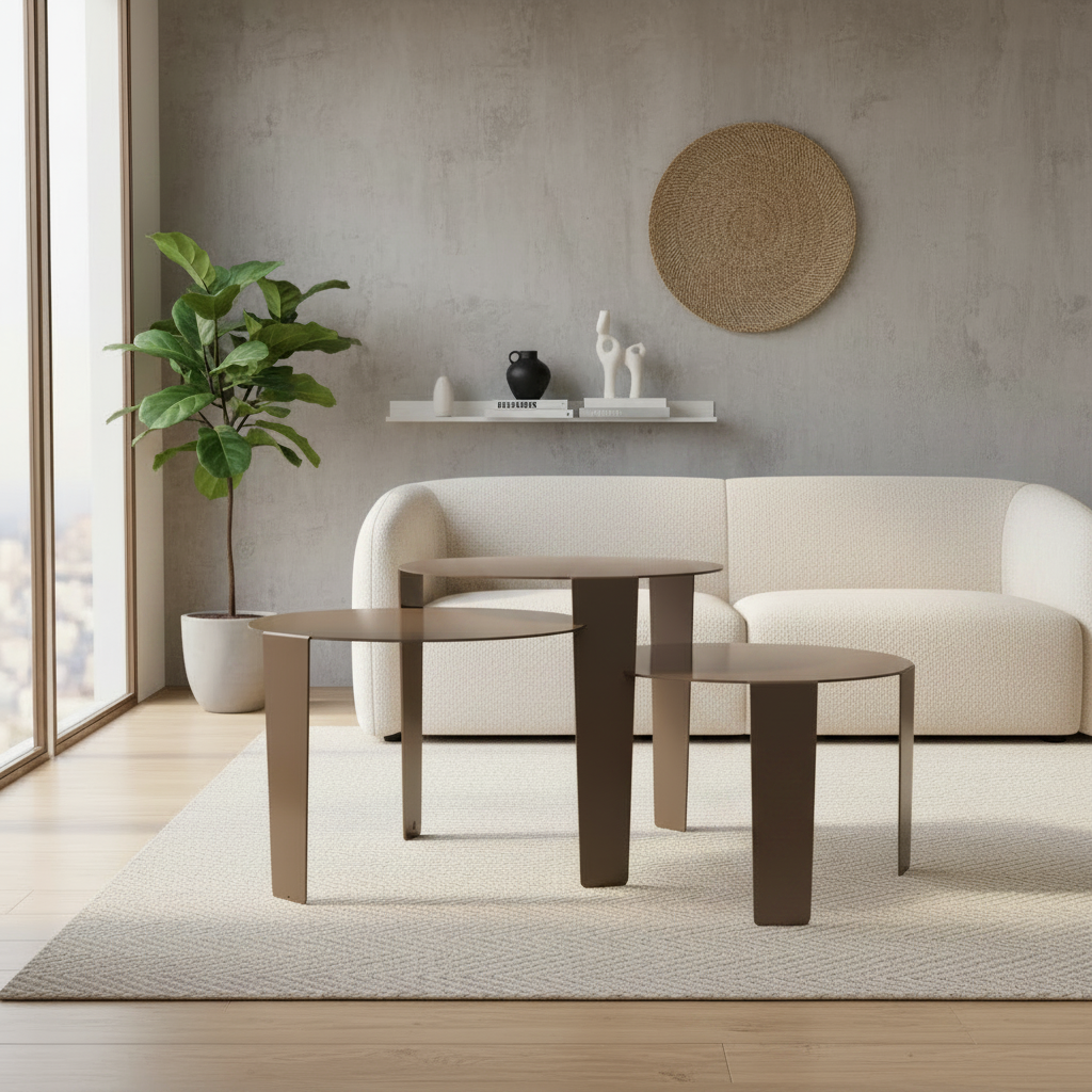 Dutch design Cascado dynamische salontafel ovaal van staal - meerdere kleuren