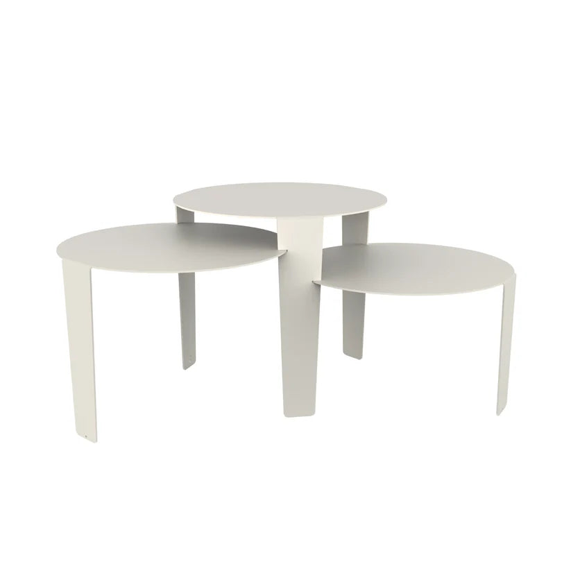 Dutch design Cascado 3-delig modulaire salontafel ovaal van staal - meerdere kleuren