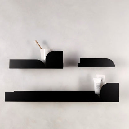 Metalen wandplank BAUHAUS - zwart