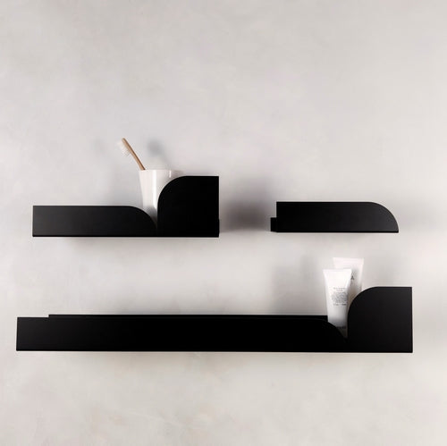 Metalen wandplank BAUHAUS - zwart