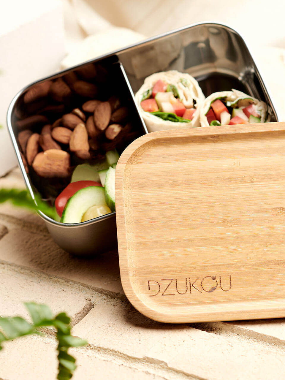 Bamboe en roestvrij staal lunchbox - 800 ml