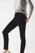 Skinny jeans corduroy katoen - zwart