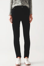 Skinny jeans corduroy katoen - zwart