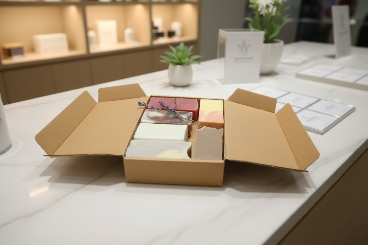 Cadeau set handgemaakte en natuurlijke zeep selectie