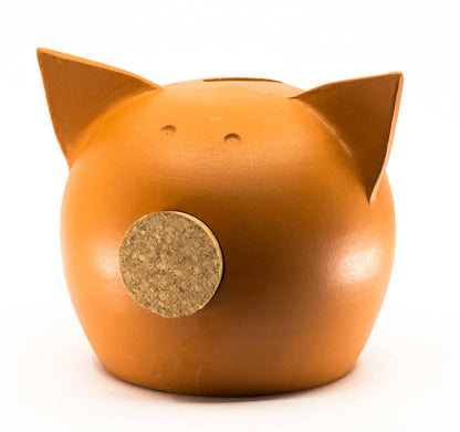 Handgemaakt keramische krijtbord spaarpot varkentje  - meerdere kleuren