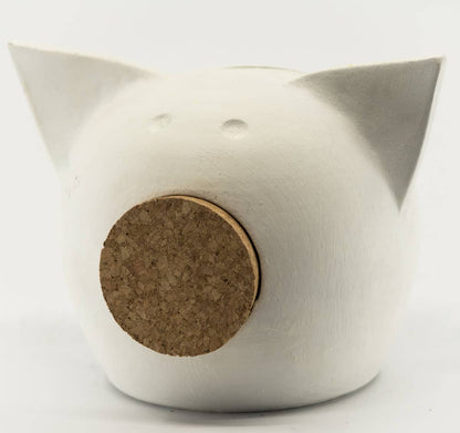 Handgemaakt keramische krijtbord spaarpot varkentje  - meerdere kleuren