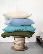 100% linnen kussensloop met envelop sluiting - pastel blauw