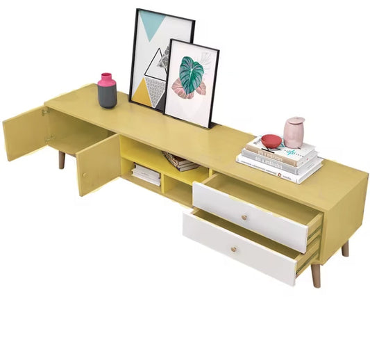 Two-Doors, Two-Drawers Wooden TV Cabinet-0
