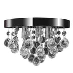 Plafondlamp kroonluchter met kunststof kristallen - transparant of zwart