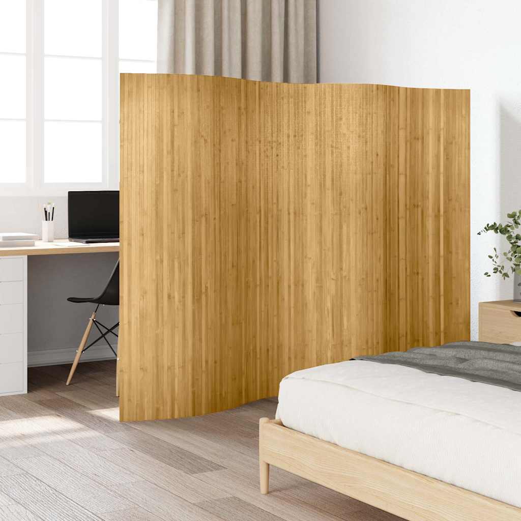 Design kamerscherm scheidingswand van bamboe 250 x 165 cm - bruin