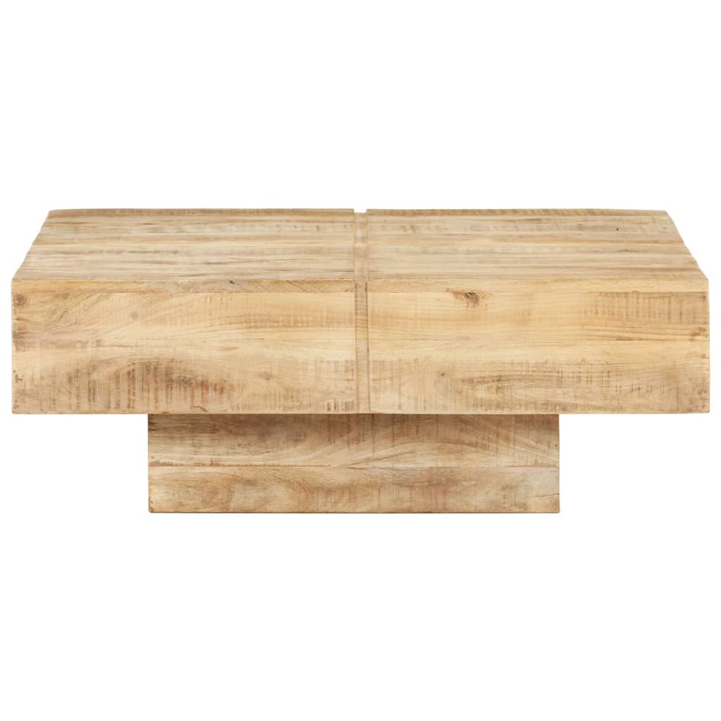 Design salontafel vierkant van massief mango hout - bruin