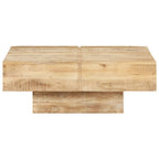 Design salontafel vierkant van massief mango hout - bruin
