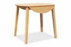 Compact inklapbare ronde eettafel van massief rubber hout 90 cm - meerdere kleuren