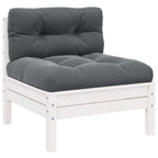 Modulaire tuinbank 2-zits met rugleuning van massief grenenhout - bruin of wit