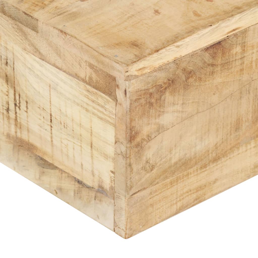 Design salontafel vierkant van massief mango hout - bruin