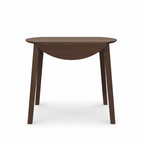 Compact inklapbare ronde eettafel van massief rubber hout 90 cm - meerdere kleuren