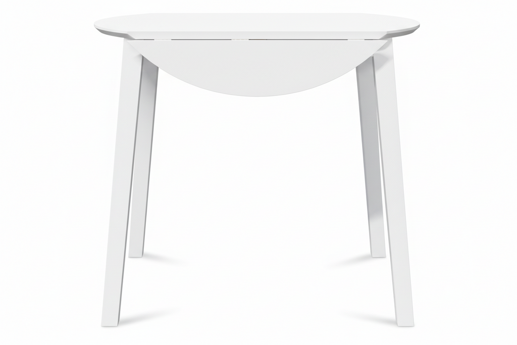 Compact inklapbare ronde eettafel van massief rubber hout 90 cm - meerdere kleuren