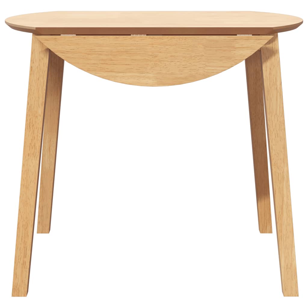 Compact inklapbare ronde eettafel van massief rubber hout 90 cm - meerdere kleuren