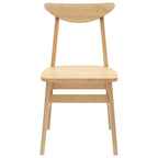 Set van 2 design stoelen van massief rubber hout- bruin