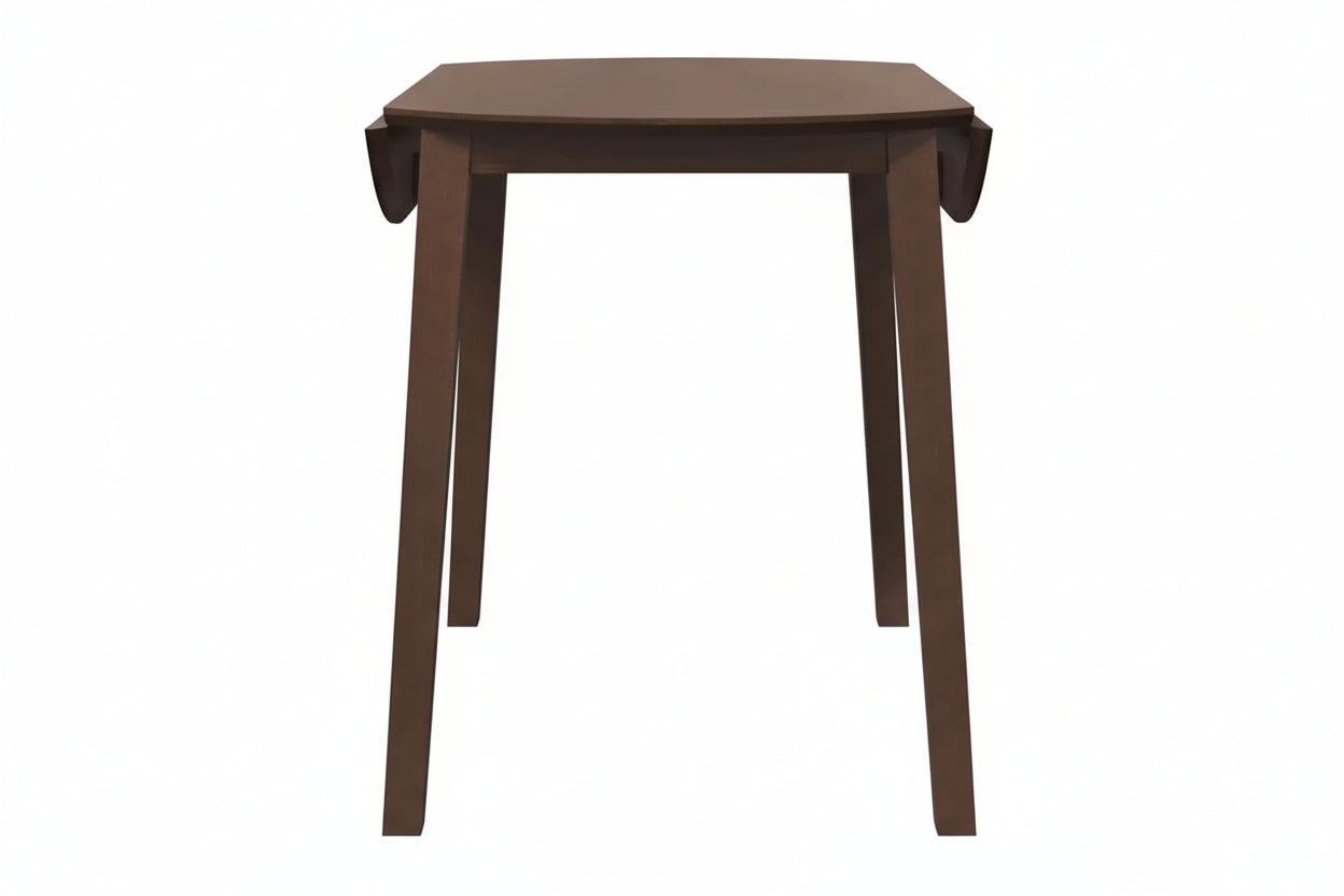 Compact inklapbare ronde eettafel van massief rubber hout 90 cm - meerdere kleuren