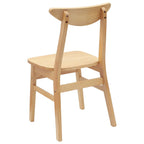 Set van 2 design stoelen van massief rubber hout- bruin
