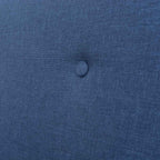 Vintage fauteuil van hout en stof - blauw