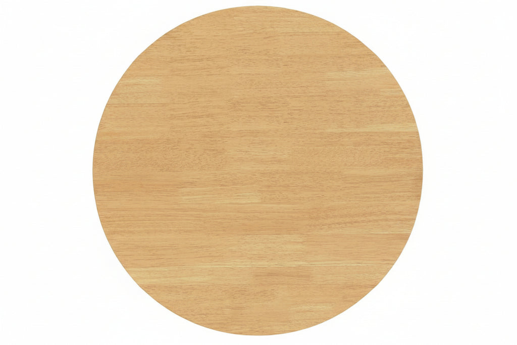 Compact inklapbare ronde eettafel van massief rubber hout 90 cm - meerdere kleuren