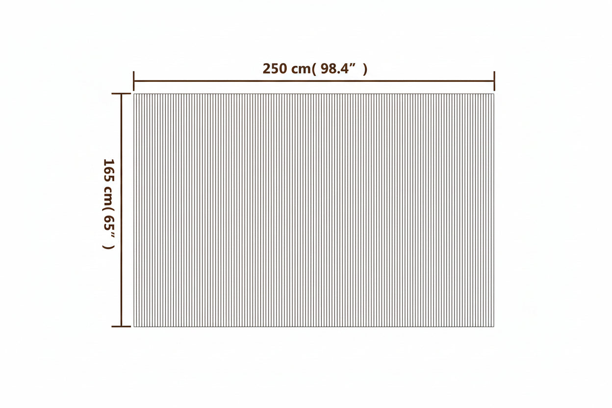 Design kamerscherm scheidingswand van bamboe 250 x 165 cm - bruin