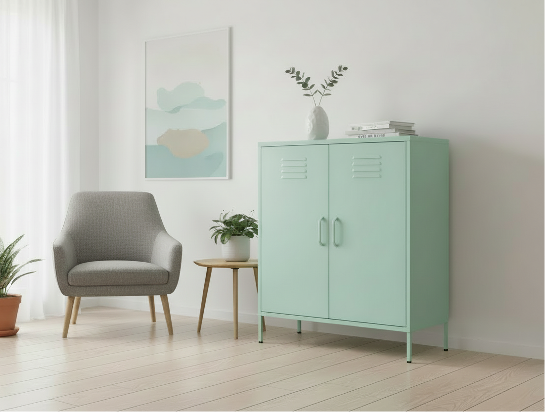 Design metalen kast 2-deurs - meerdere kleuren