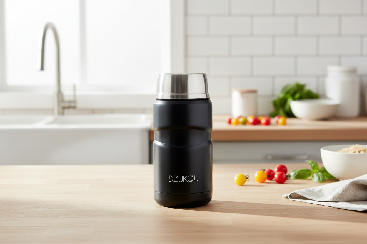 Lunch en yoghurt box voor onderweg van roestvrijstaal 750 ml - wit of zwart